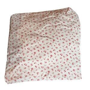 Ralph Lauren Colchester twin Fitted Sheet Red Ivory  Floral Vintage dainty